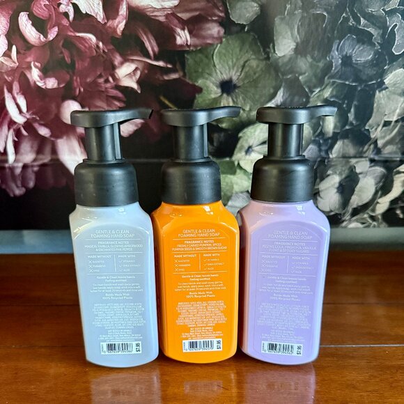 NEW 3-Pc Wicked Vanilla Woods, Pumpkin Carving, & I Scream Float Hand Soap BBW - Picture 2 of 2